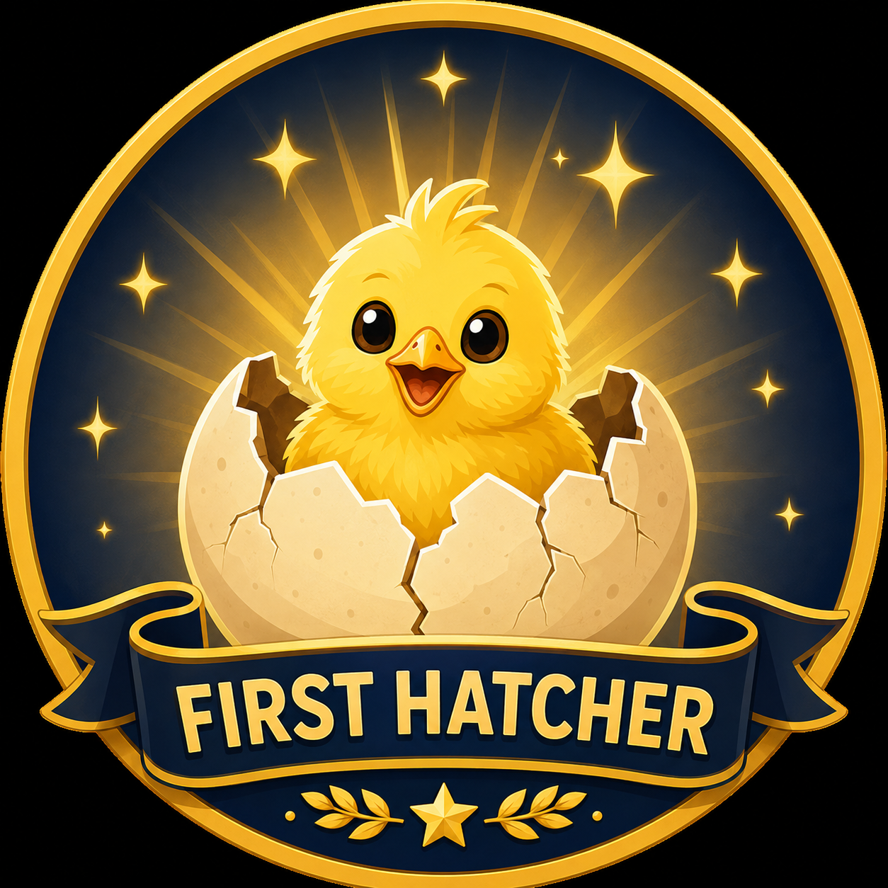 The only "first hatcher" badge that will ever exist, awarded to @rbhead.