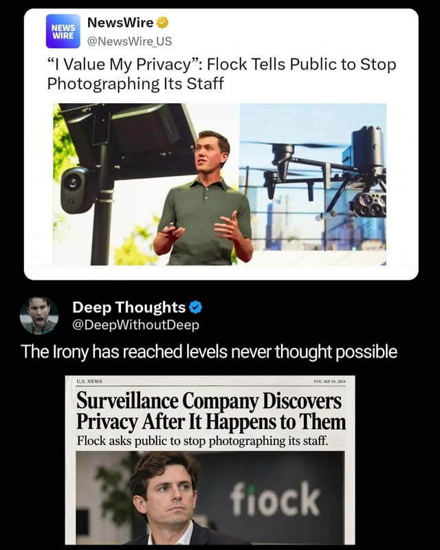 No sense of irony at all?