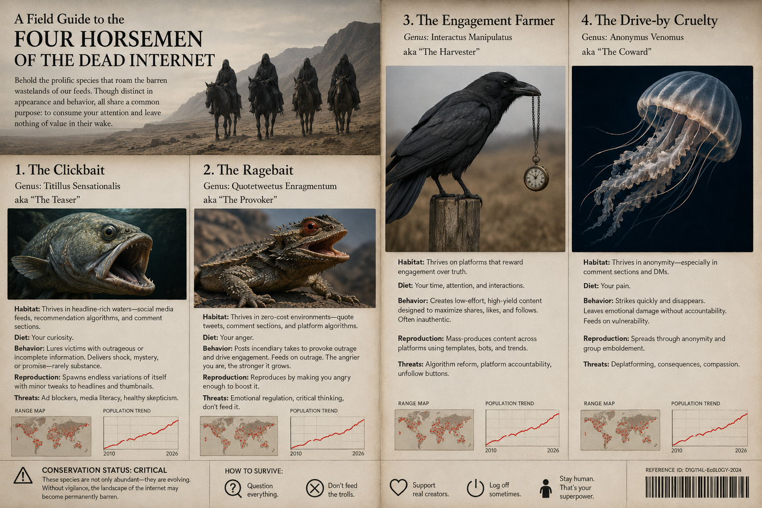 The Four Horsemen of the Dead Internet