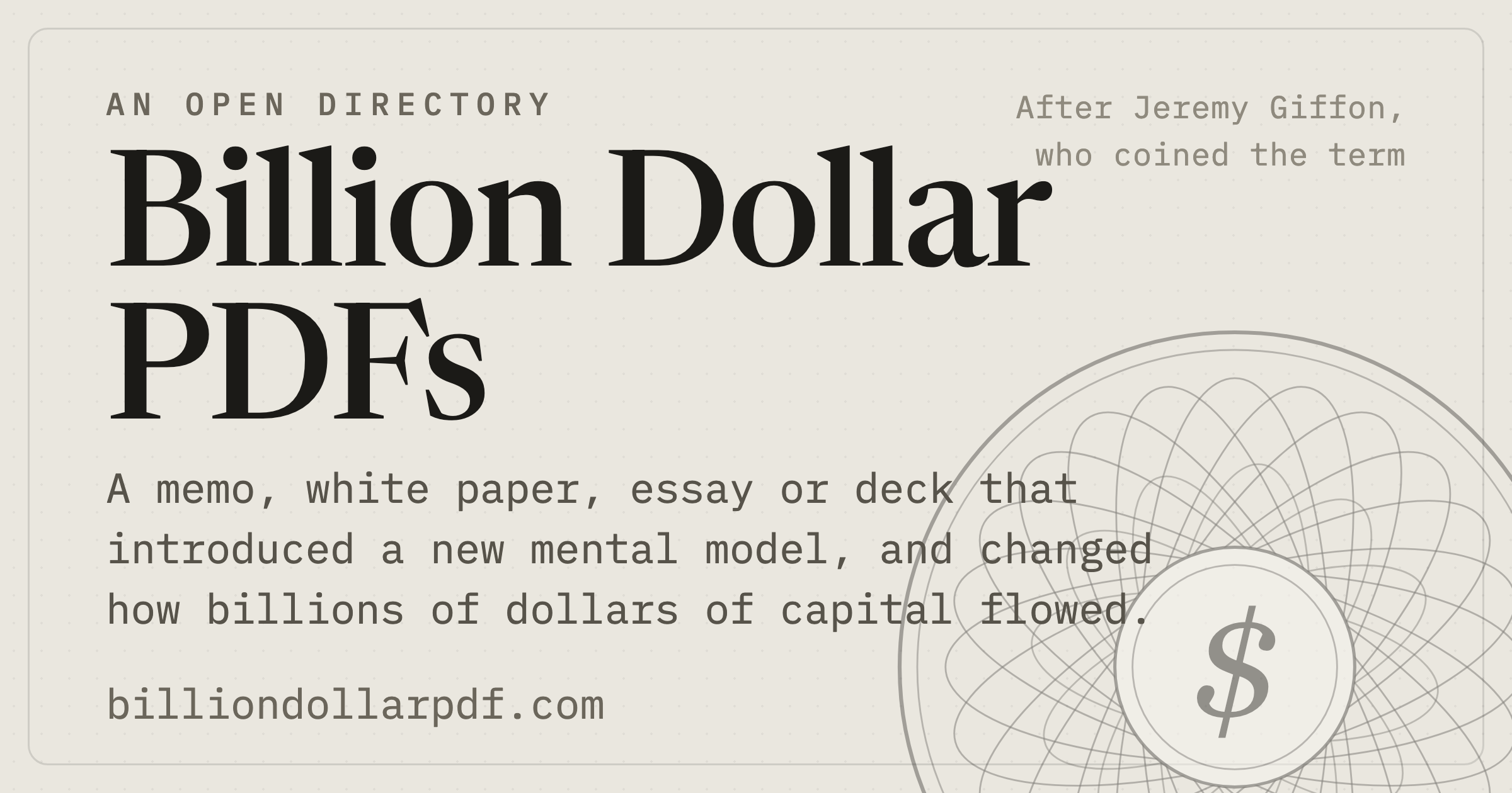 Billion Dollar PDFs