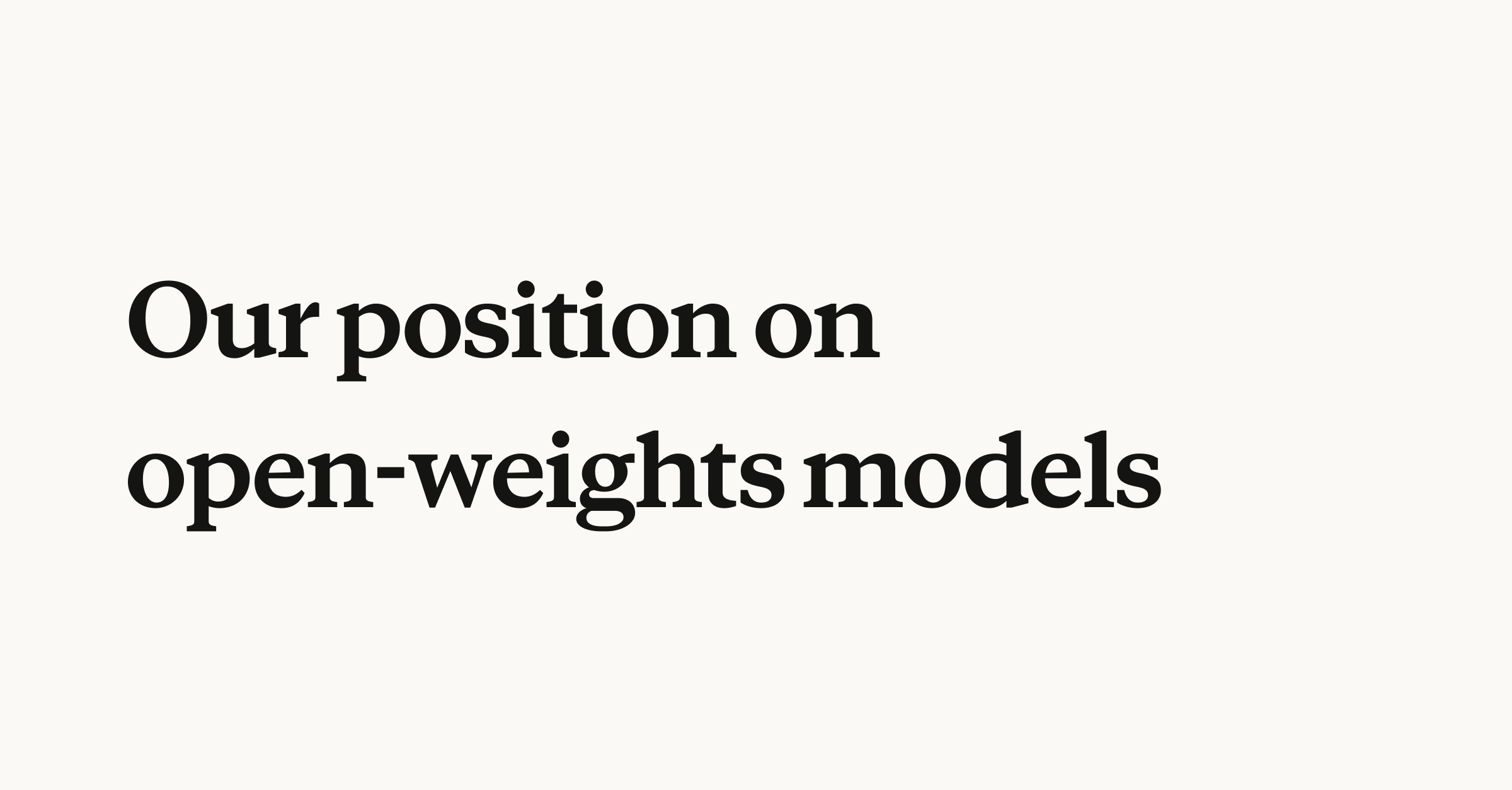 Anthropic: Our position on open-weights models